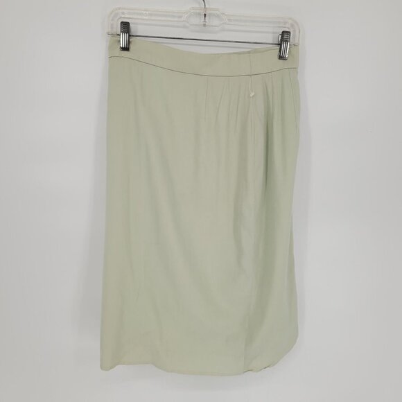 Escada by margaretha Ley womens 38 US 8 Med green skirt wool silk blend FLAWED - Picture 14 of 14